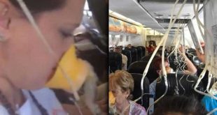 hình ảnh trên chuyến bay hỗn loạn