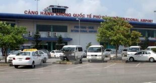 Toàn cảnh bên ngoài Cảng hàng không quốc tế Phú Bài.